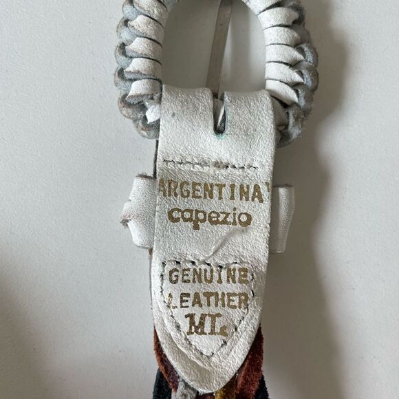 Capezio Woven Leather Belt Size S EUC - Picture 3 of 5